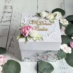 Exploding Box ŚLUB altana różowe piwonie Exploding Box ŚLUB altana różowe piwonie