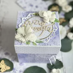 Exploding Box URODZINY napis fiolet Exploding Box URODZINY napis fiolet
