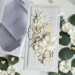 Kartka prostokątna ŚLUB para młoda ornament Kartka prostokątna ŚLUB para młoda ornament